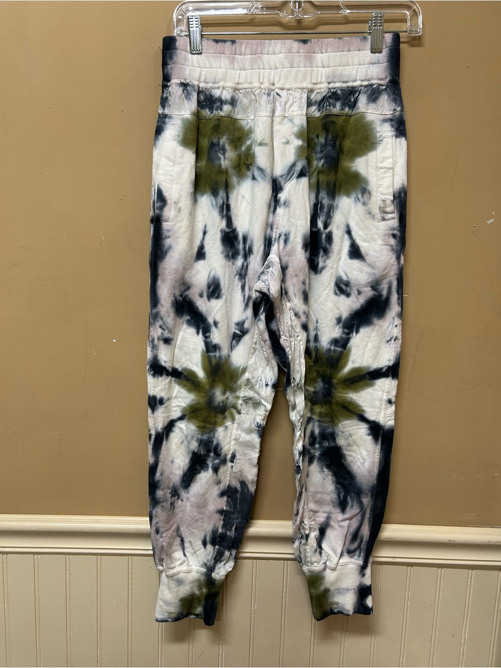 Young Fabulous & Broke Tie Dye Jogger Pants Blue Green Size Small